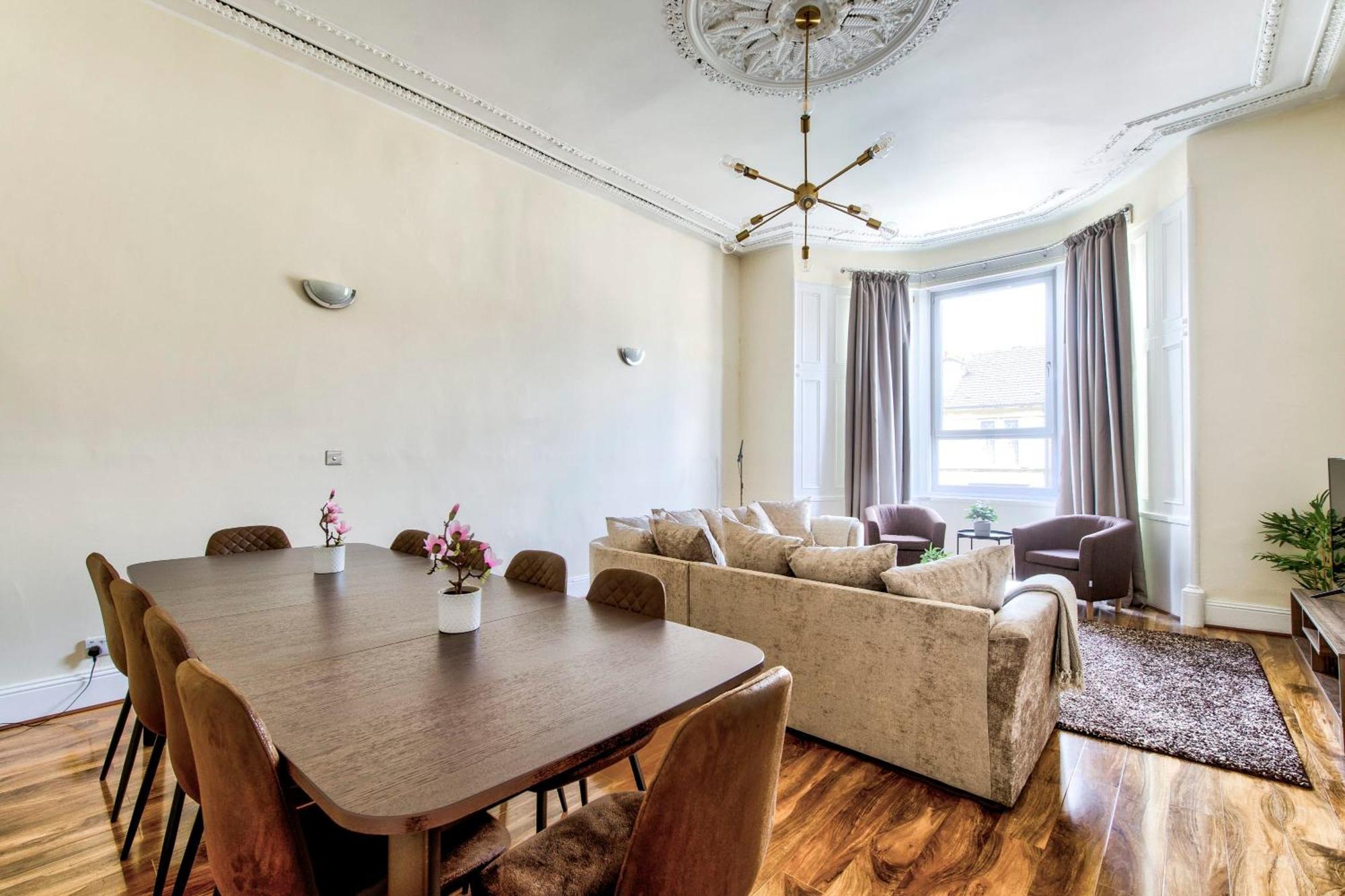 Stunning 5 Bedroom Apt, Close To City Centre, Sec, Hydro And Motorway Glasgow Kültér fotó